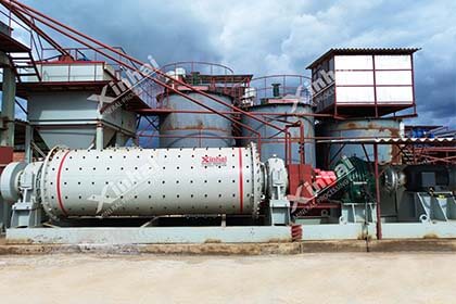Ball mill in a full scale mineral beneficiation plant